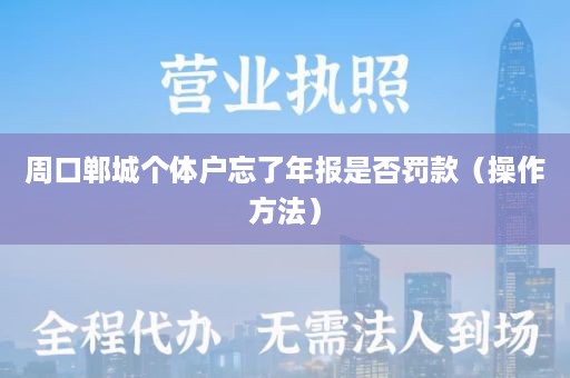 周口郸城个体户忘了年报是否罚款（操作方法）