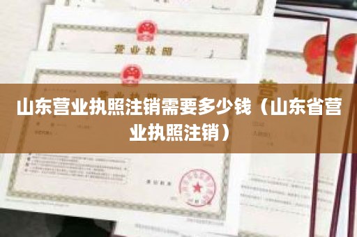 山东营业执照注销需要多少钱（山东省营业执照注销）