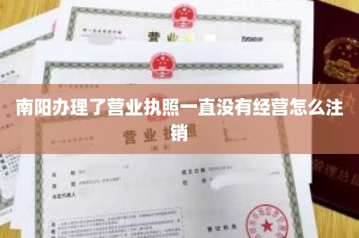 南阳办理了营业执照一直没有经营怎么注销