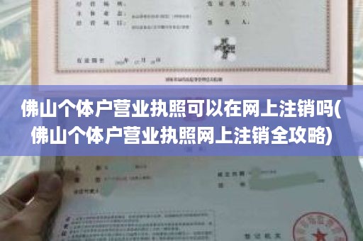 佛山个体户营业执照可以在网上注销吗(佛山个体户营业执照网上注销全攻略)