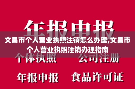 文昌市个人营业执照注销怎么办理,文昌市个人营业执照注销办理指南