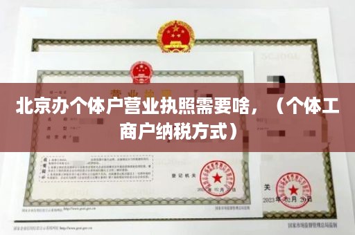 北京办个体户营业执照需要啥，（个体工商户纳税方式）