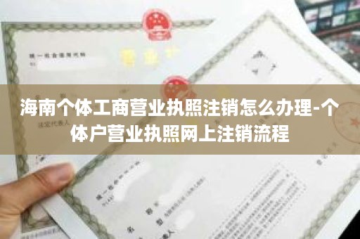海南个体工商营业执照注销怎么办理-个体户营业执照网上注销流程