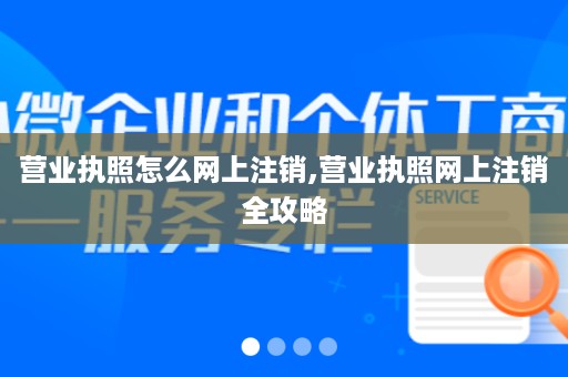 营业执照怎么网上注销,营业执照网上注销全攻略