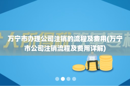 万宁市办理公司注销的流程及费用(万宁市公司注销流程及费用详解)