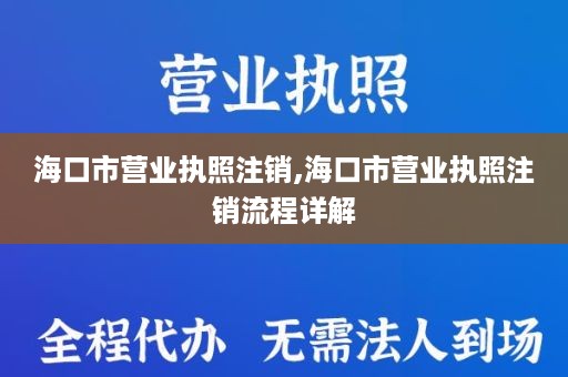 海口市营业执照注销,海口市营业执照注销流程详解