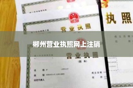 郴州营业执照网上注销
