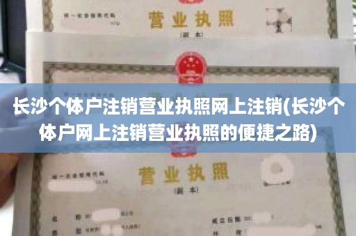 长沙个体户注销营业执照网上注销(长沙个体户网上注销营业执照的便捷之路)