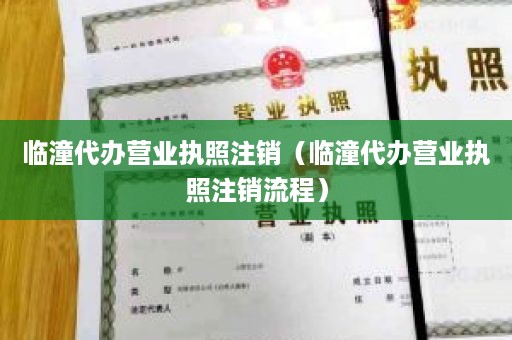 临潼代办营业执照注销（临潼代办营业执照注销流程）