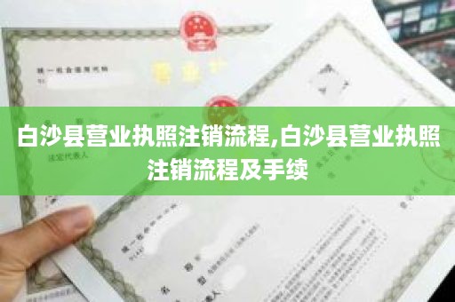 白沙县营业执照注销流程,白沙县营业执照注销流程及手续