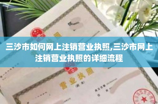 三沙市如何网上注销营业执照,三沙市网上注销营业执照的详细流程