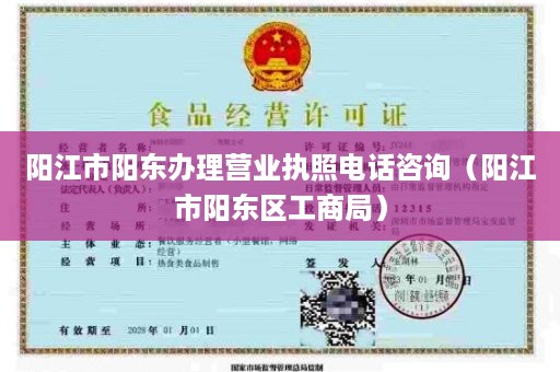 阳江市阳东办理营业执照电话咨询（阳江市阳东区工商局）