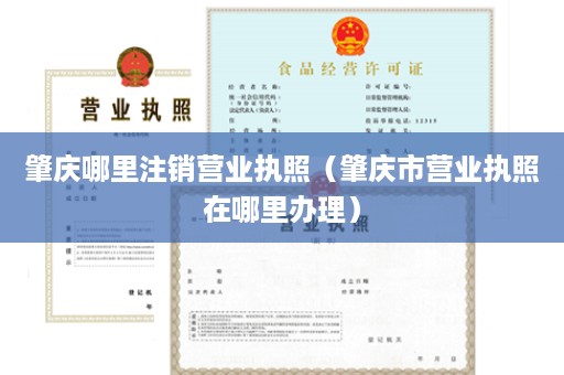 肇庆哪里注销营业执照（肇庆市营业执照在哪里办理）