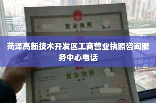 菏泽高新技术开发区工商营业执照咨询服务中心电话