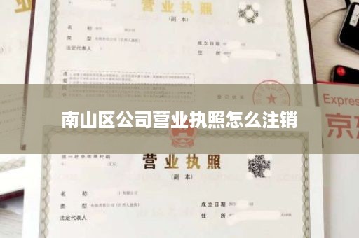 南山区公司营业执照怎么注销