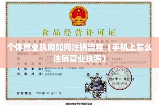 个体营业执照如何注销流程（手机上怎么注销营业执照）