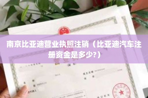 南京比亚迪营业执照注销（比亚迪汽车注册资金是多少?）