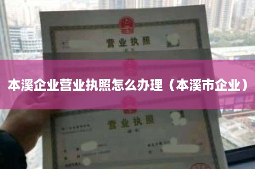 本溪企业营业执照怎么办理（本溪市企业）
