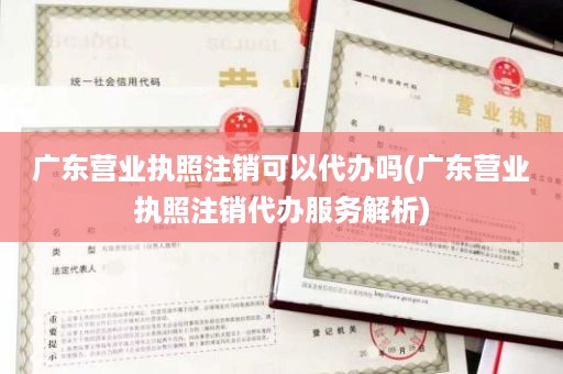 广东营业执照注销可以代办吗(广东营业执照注销代办服务解析)