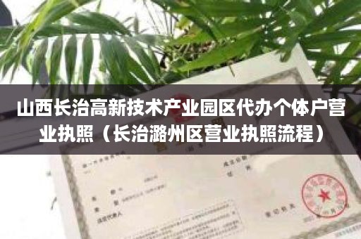山西长治高新技术产业园区代办个体户营业执照（长治潞州区营业执照流程）