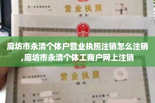 廊坊市永清个体户营业执照注销怎么注销,廊坊市永清个体工商户网上注销