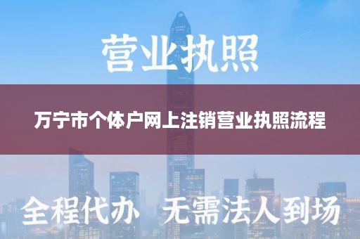 万宁市个体户网上注销营业执照流程