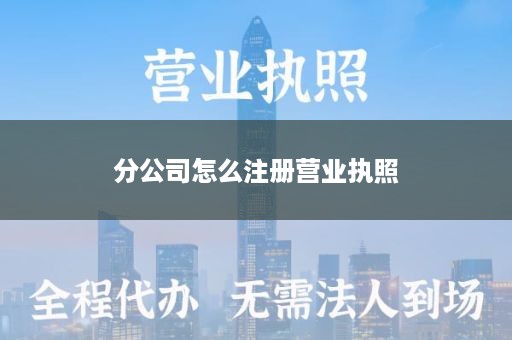 分公司怎么注册营业执照