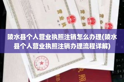 陵水县个人营业执照注销怎么办理(陵水县个人营业执照注销办理流程详解)