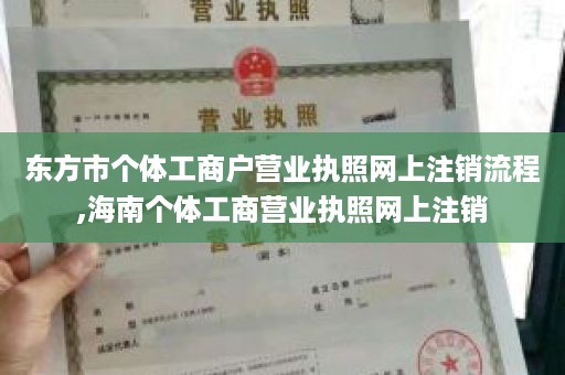 东方市个体工商户营业执照网上注销流程,海南个体工商营业执照网上注销