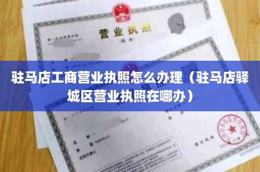 驻马店工商营业执照怎么办理（驻马店驿城区营业执照在哪办）