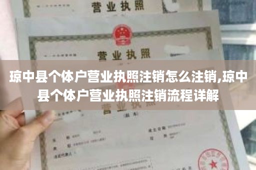 琼中县个体户营业执照注销怎么注销,琼中县个体户营业执照注销流程详解