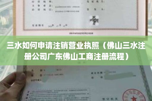 三水如何申请注销营业执照（佛山三水注册公司广东佛山工商注册流程）