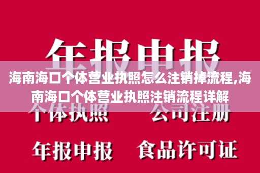 海南海口个体营业执照怎么注销掉流程,海南海口个体营业执照注销流程详解