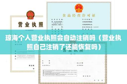 琼海个人营业执照会自动注销吗（营业执照自己注销了还能恢复吗）