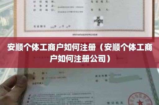 安顺个体工商户如何注册（安顺个体工商户如何注册公司）