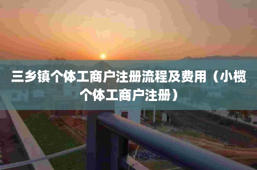 三乡镇个体工商户注册流程及费用（小榄个体工商户注册）
