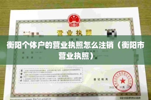 衡阳个体户的营业执照怎么注销（衡阳市营业执照）