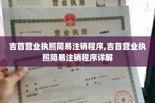 吉首营业执照简易注销程序,吉首营业执照简易注销程序详解