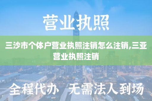 三沙市个体户营业执照注销怎么注销,三亚营业执照注销