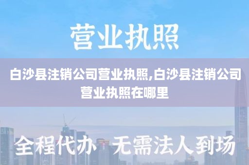 白沙县注销公司营业执照,白沙县注销公司营业执照在哪里