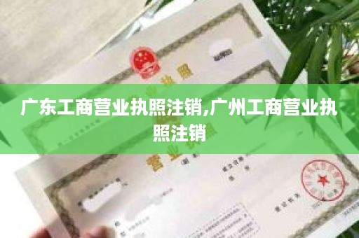 广东工商营业执照注销,广州工商营业执照注销