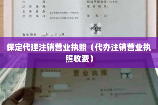 保定代理注销营业执照（代办注销营业执照收费）