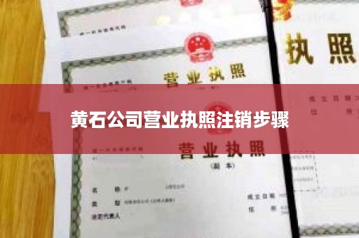 黄石公司营业执照注销步骤