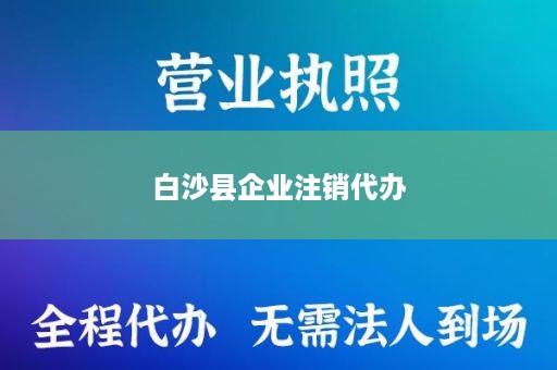白沙县企业注销代办