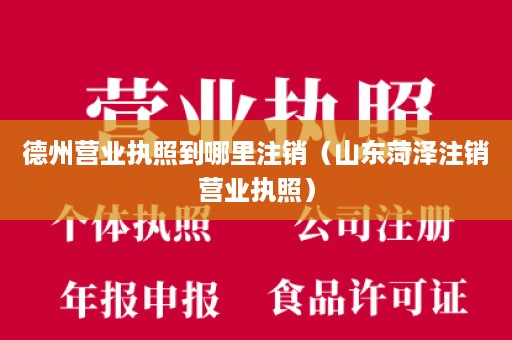 德州营业执照到哪里注销（山东菏泽注销营业执照）