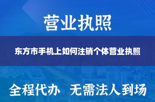 东方市手机上如何注销个体营业执照