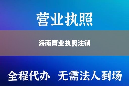 海南营业执照注销