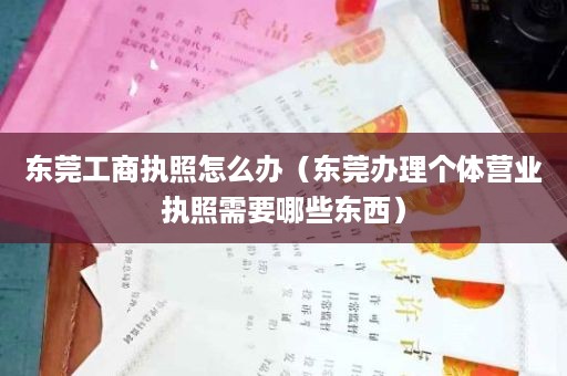 东莞工商执照怎么办（东莞办理个体营业执照需要哪些东西）