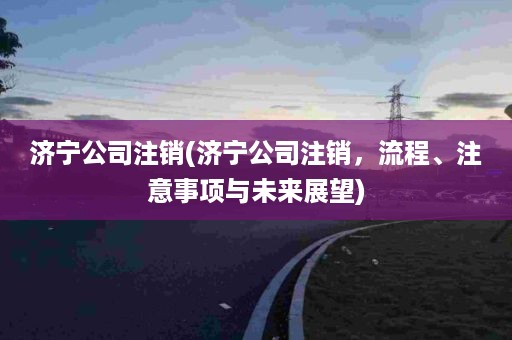济宁公司注销(济宁公司注销，流程、注意事项与未来展望)