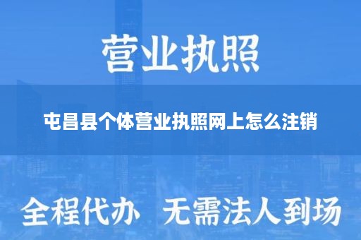 屯昌县个体营业执照网上怎么注销